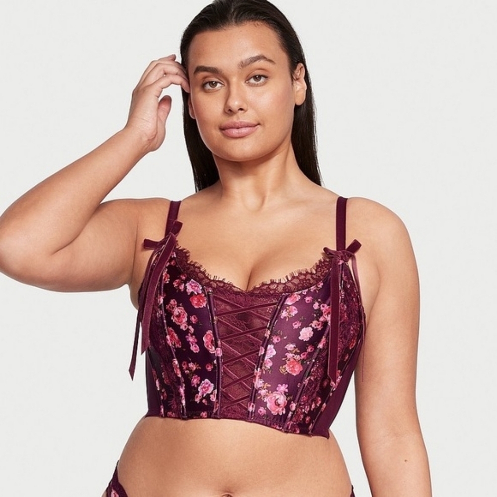 ✨ NWT Victoria Secret Coquette Dream Angels Long Line Bra Corset Top Size XXL